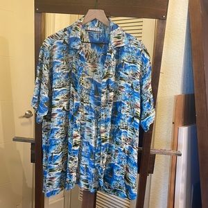 Vintage rare Présence Clothing Hawaiian Aloha shirt size Large